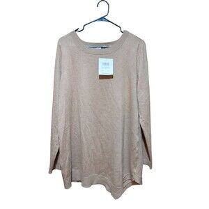 89th & Madison Light Brown Sweater Women's Medium Long Sleeve